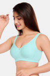 Juliet Padded Non-Wired Full Coverage Minimiser Bra - Powder Blue — thumbnail 4